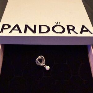 Pandora Silver charm with Opal Detail
